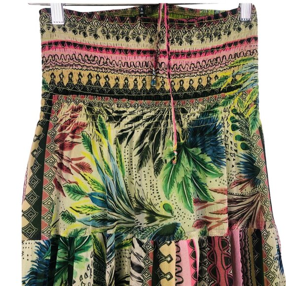 Lapis Anthropologie Halter Convertible Dress Sz Small Smocked Boho Frilly Hem - Picture 8 of 11